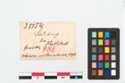 Etikett zu Eisenklappmesser (NHMW-PRAE-025154)